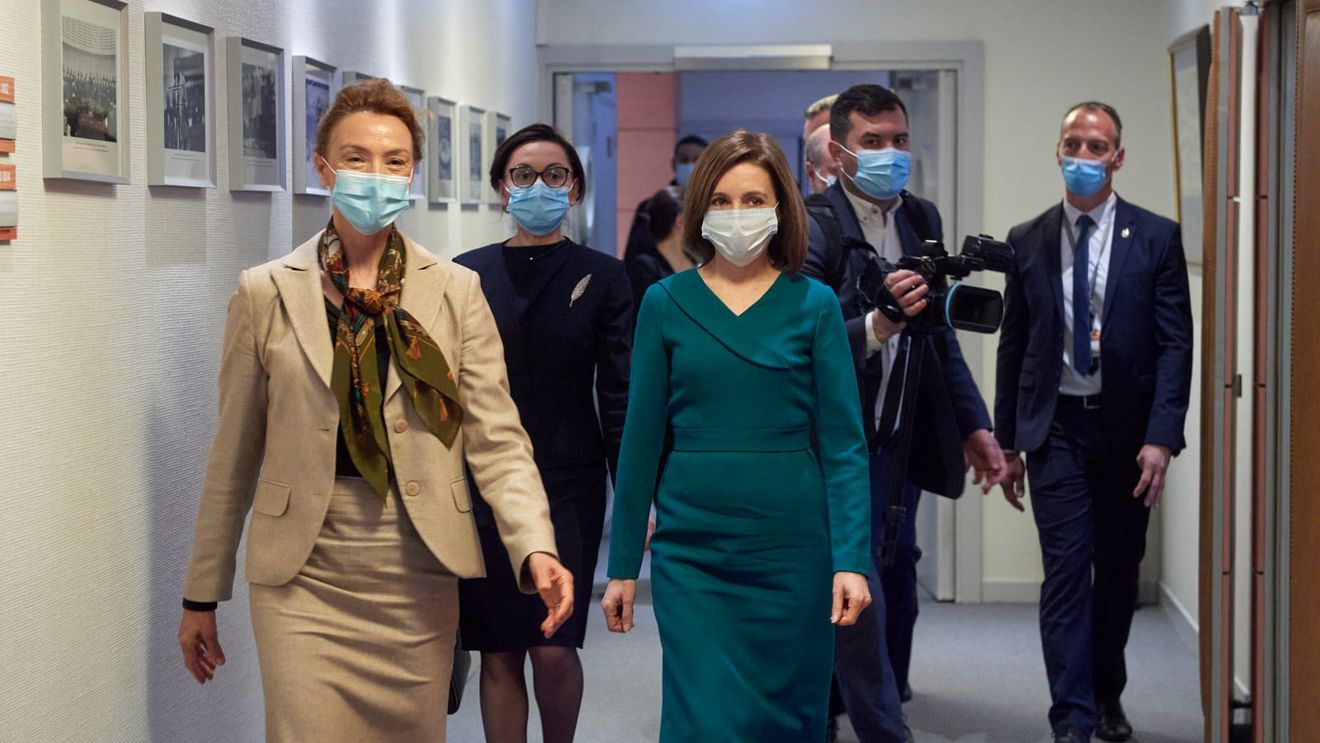 Maia Sandu semnează cu Consiliul Europei un plan pentru reforme pentru combaterea corupției și respectarea drepturilor omului în valoare de 13,6 milioane de euro