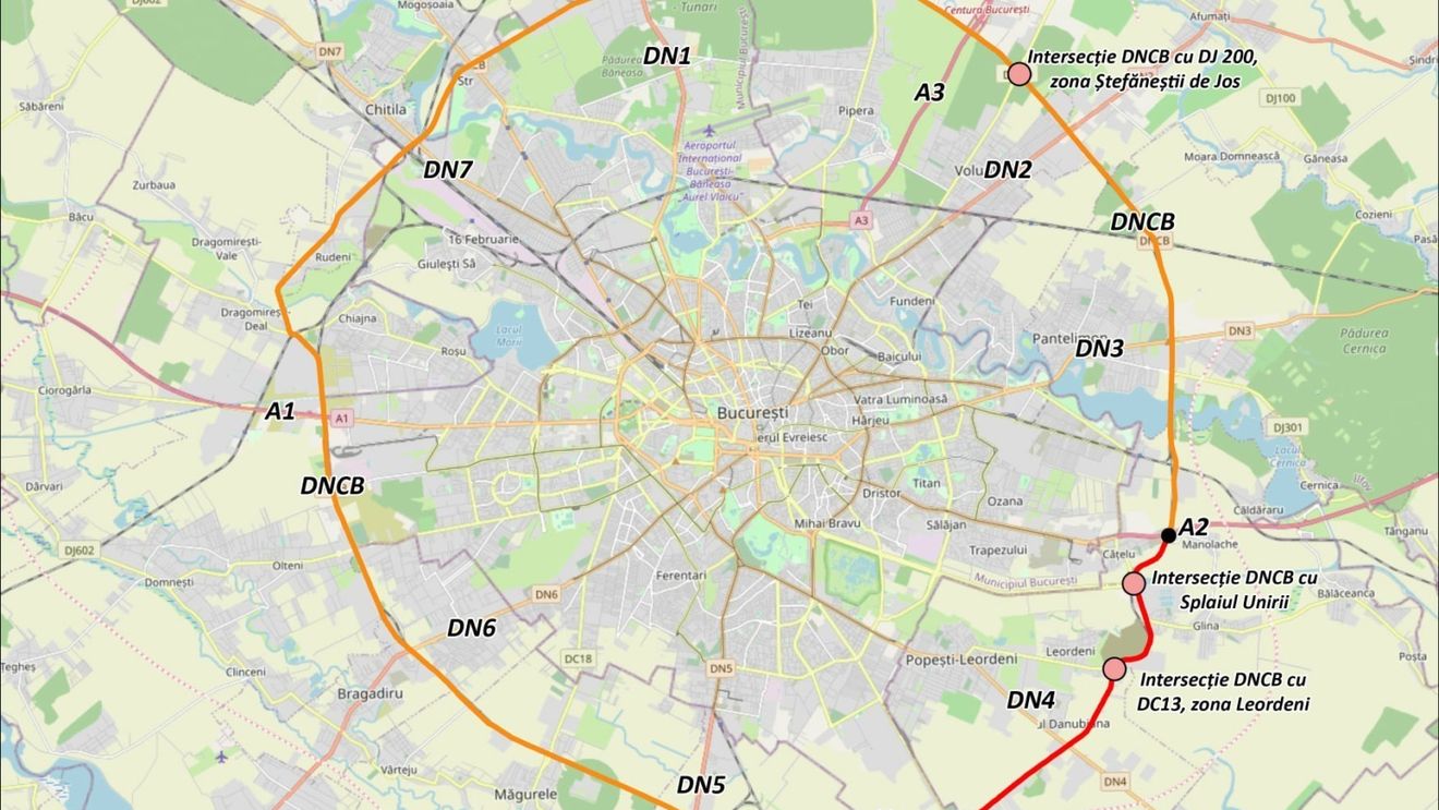 Centura București : IBB începe lărgirea carosabilului la patru benzi între A 1 și Pasajul de la Domnești. Va fi construită prima parcare modernă de pe Centura Capitalei