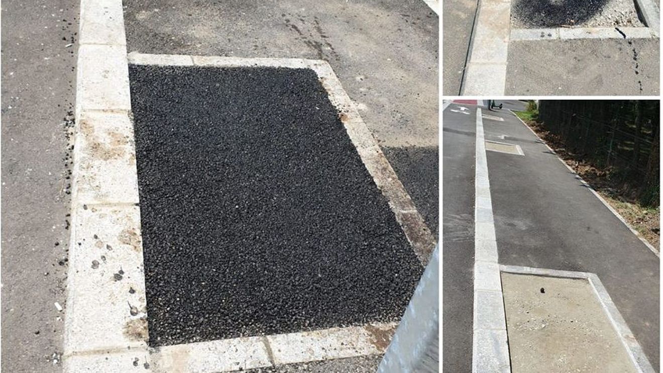 București: Alveolele pentru copacii de pe șoseaua Fabrica de Glucoză sunt asfaltate pentru a lărgi trotuarele. Asociația Metrou Ușor critică decizia