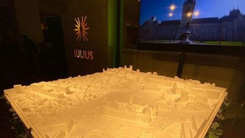 O machetă a centrului istoric al Iașului, creată cu ajutorul dronelor și imprimantelor 3D