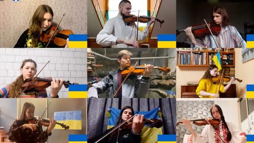 VIDEO Solidaritate cu Ucraina: 94 de artiști din toată lumea au cântat alături de muzicienii aflați în adăposturile de război