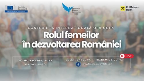 „Rolul femeilor în dezvoltarea României”, discutat la conferința internațională a Organizației Femeilor Antreprenor din UGIR, în data de 7 noiembrie/ Mesaje video de la Președinta Parlamentului European și Președinta Comisiei Europene (P)