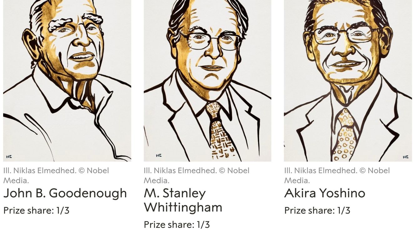 Premiul Nobel pentru Chimie 2019 a fost acordat cercetătorilor John Goodenough, Stanley Whittingham și Akira Yoshino, pentru dezvoltarea bateriilor pe baza de litiu-ion