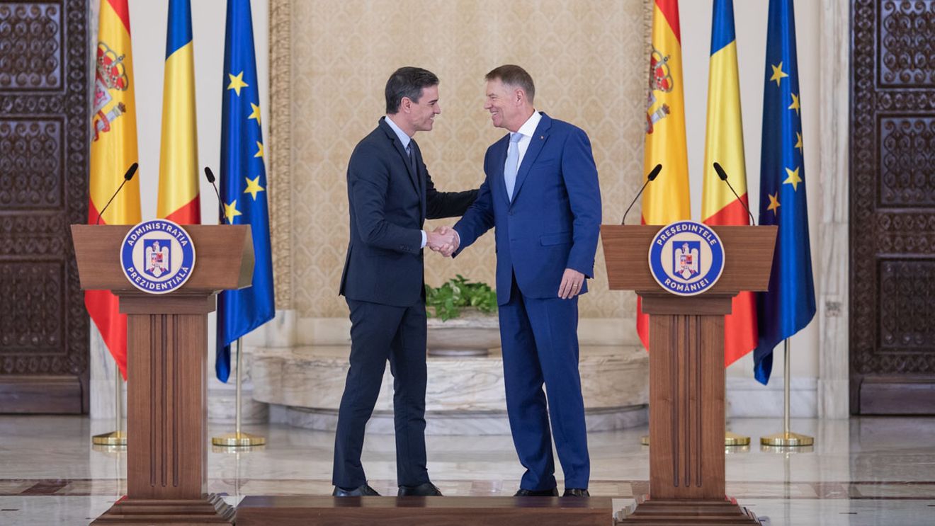 Președintele Iohannis, alături de premierul spaniol Pedro Sánchez: Contăm pe sprijinul Spaniei pentru crearea rapidă a Grupului de Luptă amplasat în România