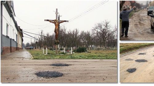 Un timișean și-a plombat singur gropile de pe stradă / „Acuma e un pic mai bine așa. Te unge un pic pe inimă (...) Ce pot să spun, România lucrului bine făcut”