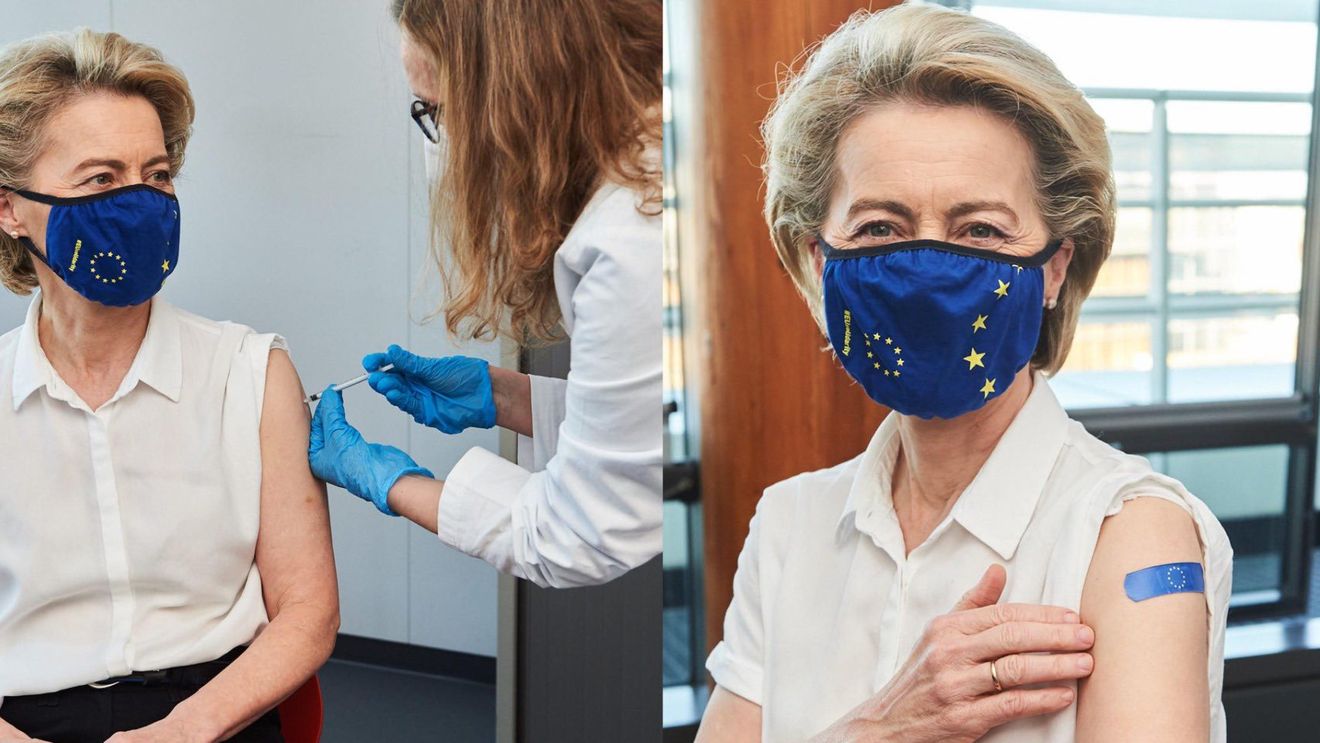 Ursula von der Leyen s-a vaccinat cu prima doză de Pfizer