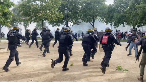 Manifestații de 1 Mai în Franța: 25 de persoane reținute în timpul marșului de la Paris