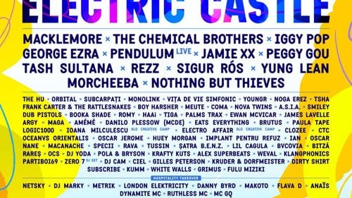 Line-up complet pentru Electric Castle 2023: Macklemore și Jamie xx se alătură lui Iggy Pop, The Chemical Brothers și George Ezra ca headliners ai ediției  (Parteneriat)