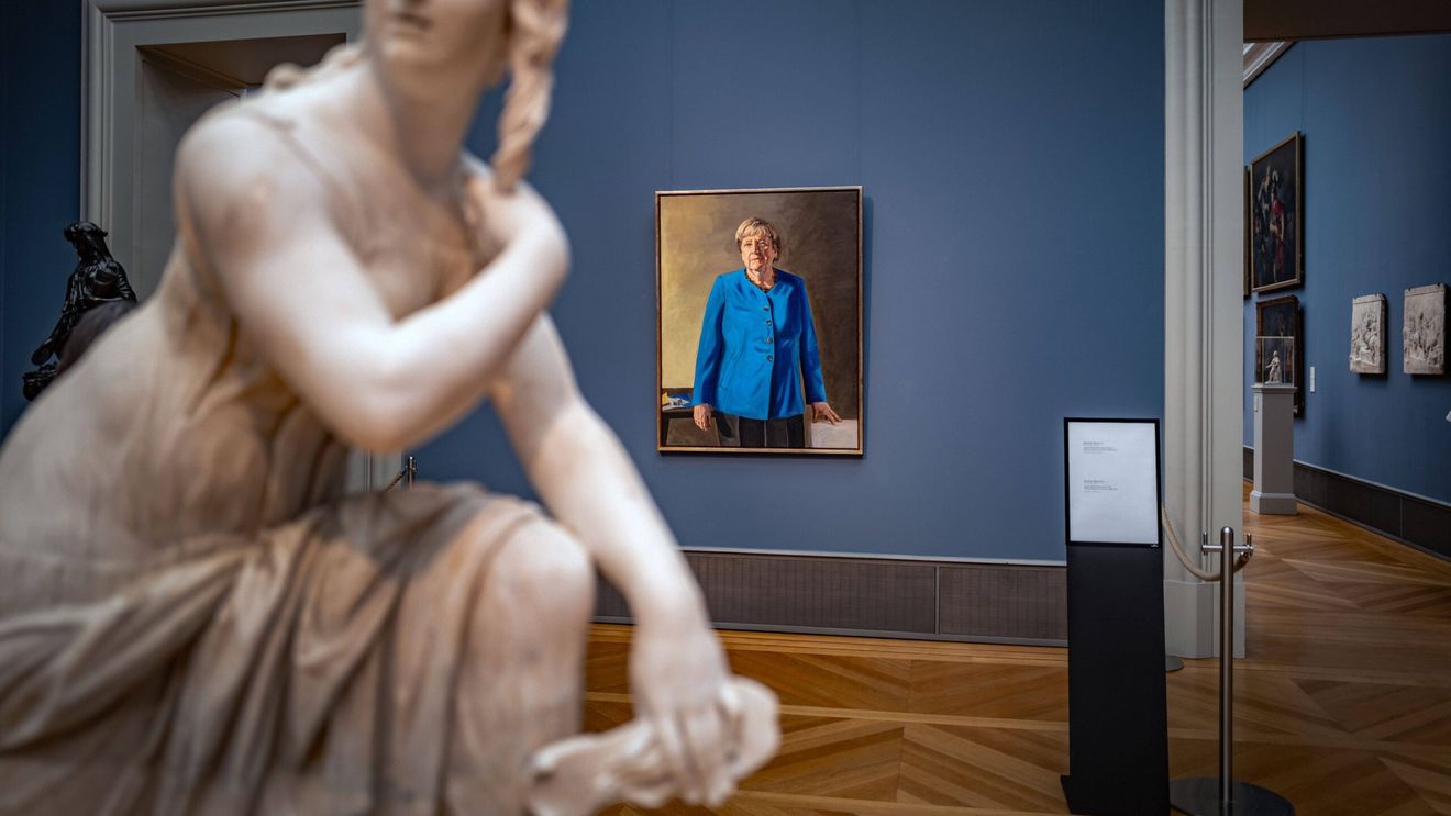 Un portret al Angelei Merkel a determinat o creștere cu 85% a numărului de vizitatori la un muzeu din Berlin