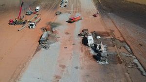 Imagini din dronă de la locul exploziei din Vrancea. Localnic: „Ne-au spus să fim pregătiți să plecăm”