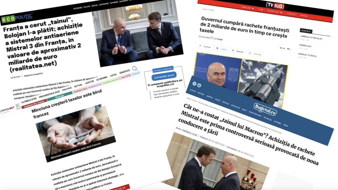 Ministerul francez al Apărării acuză o “narațiune ostilă” la adresa Franței, după decizia României de a cumpăra rachete MISTRAL