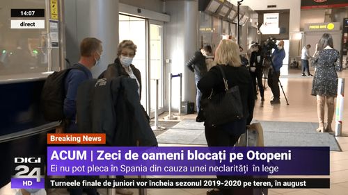 UPDATE Românilor cu rezidență în Spania care erau la Otopeni li s-a permis să se îmbarce. Ei nu puteau părăsi România pentru că hotărârea de guvern pentru starea de alertă dă voie doar cetățenilor străini și muncitorilor sezonieri să plece din țară