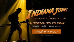 “Indiana Jones și Cadranul Destinului" este cel mai așteptat eveniment cinematografic al verii. Ești pregătit să trăiești alături de Harrison Ford aventuri de neuitat?  (P)