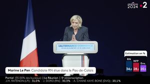 BREAKING Alegeri legislative în Franța, primele estimări la închiderea urnelor: Partidul Reunirea Națională (RN, dreapta populistă/extremă) și aliații săi, în frunte cu 34% din voturi/ Tabăra lui Macron pe locul al 3-lea