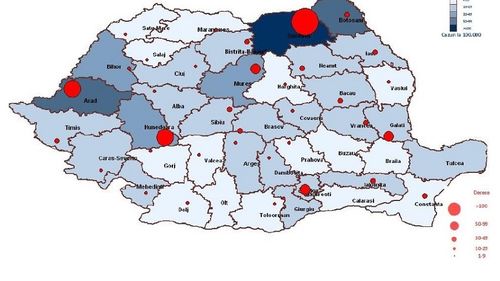 GRAFICE Una din nouă persoane infectate cu coronavirus în România este cadru medical / Aproape jumătate dintre decese s-au înregistrat în București și patru județe / 64,4% din cei care au murit erau bărbați