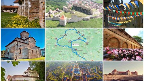 FOTO Zece castele și cetăți din România pe care le poți vizita într-o săptămână, cu plecare din București / Hartă, traseu pe zile, informații inedite și sfaturi de călătorie