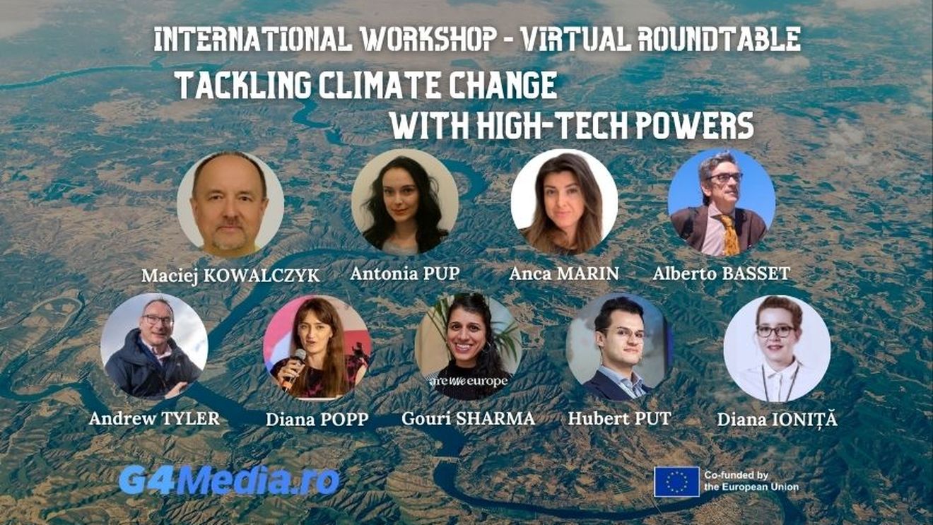 LIVE Dezbatere G4Media, ora 16:00 / Cum ajută tehnologia de vârf la combaterea schimbărilor climatice?/ Vor discuta: reprezentanți ai Comisiei Europene, profesori și cercetători din trei universități europene, think tank-uri, ONG-uri și mass-media