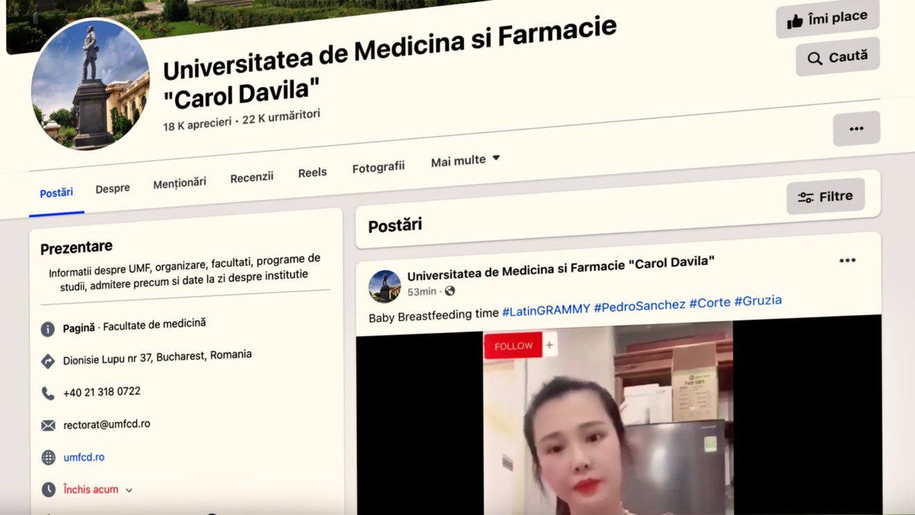 Pagina de Facebook a Universității de Medicină „Carol Davila”, compromisă. Directoratul Național de Securitate Cibernetică anunță că a oferit asistență