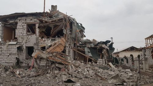 30 de case, distruse de rachete rusești în Ovruch, regiunea Jitomir