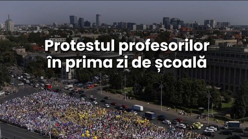 Mii de profesori au manifestat în București, împotriva măsurilor de austeritate din educație