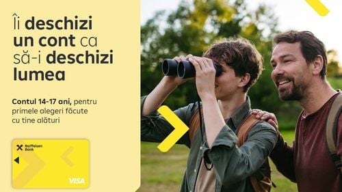 Raiffeisen Bank lansează contul destinat adolescenților,  primul pas spre independența financiară
