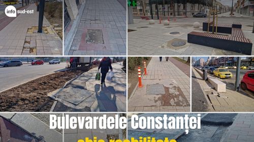 VIDEO UPDATE Cum arată bulevardele Constanței, abia reabilitate cu zeci de milioane de euro de la UE/ DLAF anchetează execuția lucrărilor/ Dale crăpate, puse strâmb, cârpeli și materiale de proastă calitate