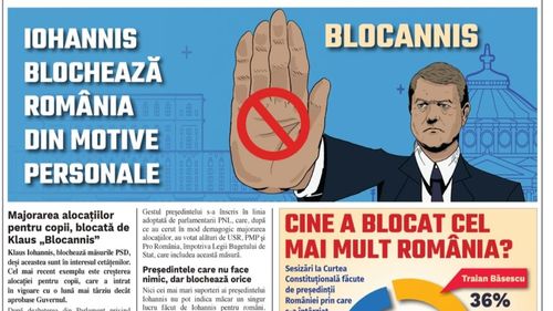 Iohannis, comparat de PSD cu Hitler într-un ziar distribuit în campania electorală