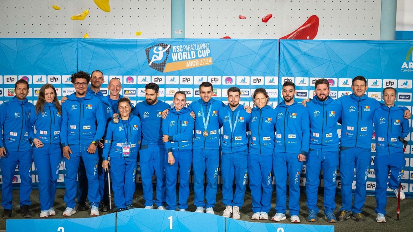 România câștigă trei medalii la Cupa Mondială de Paraclimbing din Arco, Italia