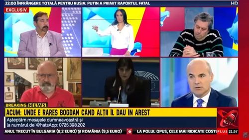 VIDEO Pauza de râs. O realizatoare de la Realitatea Plus tămâiază în direct studioul în timpul unei emisiuni despre Rareș Bogdan și afacerea Otopeni