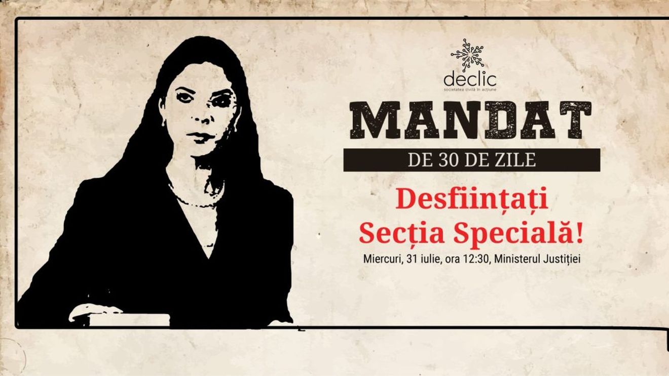 VIDEO Comunitatea Declic a depus la Ministerul Justiției o petiție semnată de peste 17.000 de oameni prin care cer desființarea Secției speciale