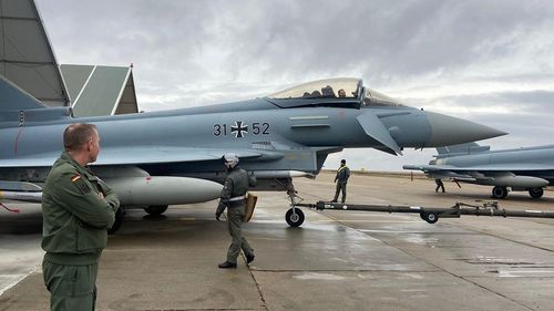 Avioane de luptă Eurofighter din Germania au sosit în România, pentru a participa la supravegherea spațiului aerian pe flancul sud-estic al NATO