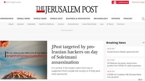 Site-ul ziarului Jerusalem Post a fost spart cu ocazia marcării asasinării generalului iranian Qassem Soleimani: "O amenințare directă la adresa Israelului"