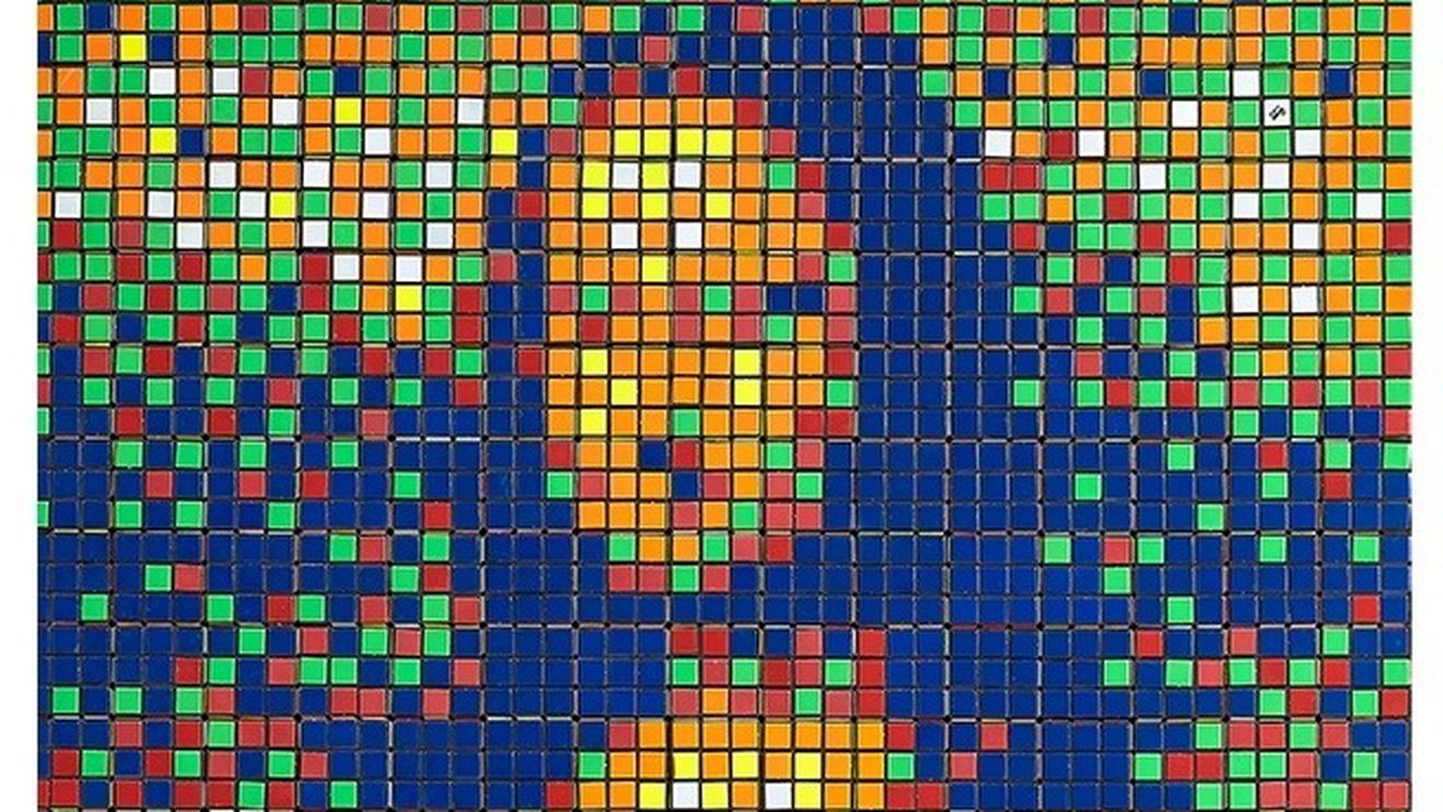 Mona Lisa realizată din cuburi Rubik, adjudecată la Paris pentru 480.000 de euro
