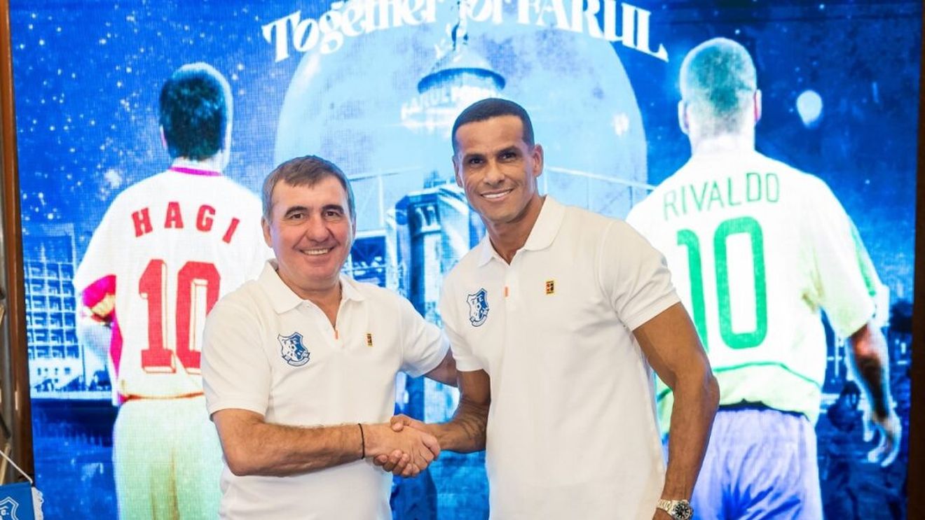 Balonul de Aur din 1999 a devenit acționar la Farul Constanța / Rivaldo: „Rezultatele obținute cu mulți jucători formați aici m-au determinat să vin alături de Gheorghe Hagi”