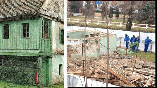 Primăria Săliște (Sibiu) a demolat una din cele mai vechi case din oraș, deși a primit fonduri europene pentru reabilitare / Primarul: ”O vom reconstrui. S-au păstrat o parte din materialele de construcție”