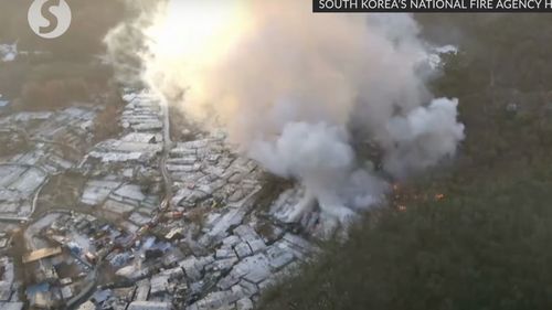 Coreea de Sud: Cel puţin 120 de locuinţe din Seul au fost evacuate, după ce un incendiu de pădure a căpătat proporții