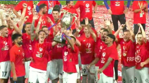 VIDEO FCSB a cucerit Cupa României la fotbal, după ce a învins-o în finală pe Sepsi OSK Sfântu Gheorghe