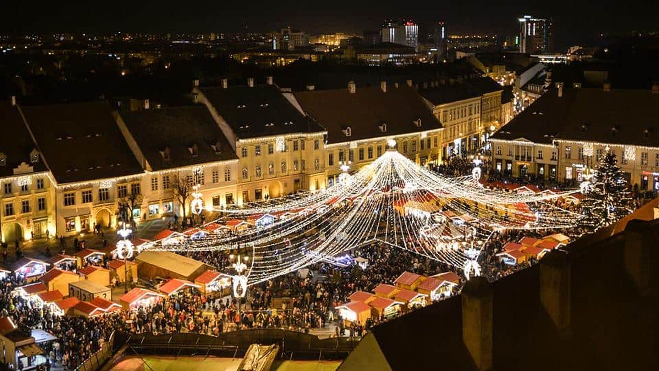 VIDEO Atmosferă de basm la Sibiu, la Târgul de Crăciun