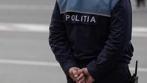 Inscripții naziste și xenofobe, desenate cu vopsea albă într-un parc din centrul Devei/ Poliția a deschis dosar penal