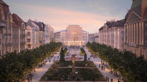 FOTO S-a ales proiectul de reamenajare a centrului Timișoarei: Piața Victoriei devine grădină urbană / Zonă de promenadă pe strada din fața Catedralei / ”Apar foarte multe lucruri, iar de dispărut dispar foarte puține”