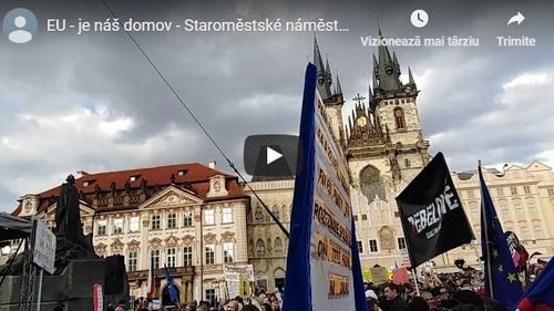 VIDEO Proteste masive în Cehia împotriva ministrului justiţiei, acuzat că vrea să-l scape pe premier de acuzațiile de corupție