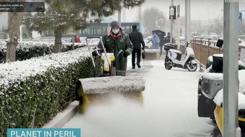 Valul de frig bate noi recorduri în China