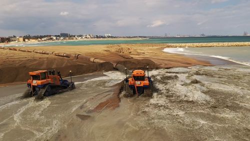 VIDEO Administraţia Bazinală de Apă Dobrogea Litoral a anunţat încheierea lucrărilor de înnisipare în zona Eforie