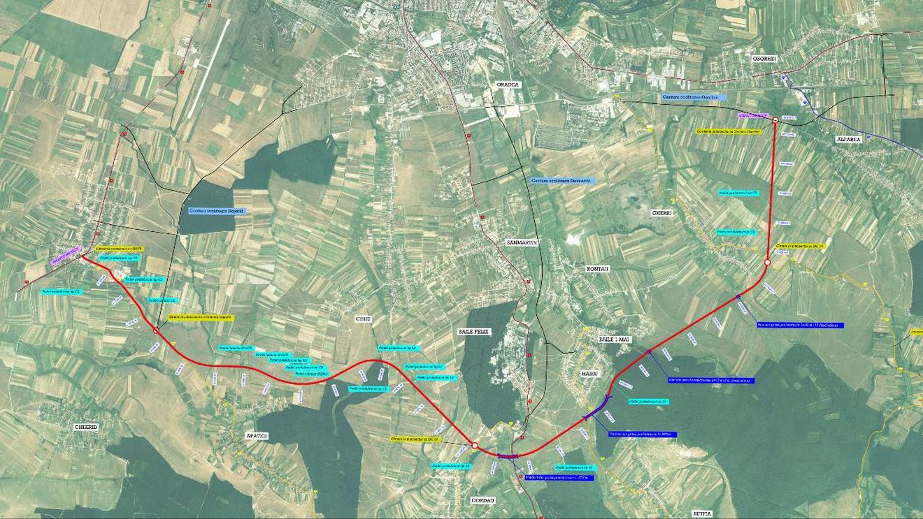Inelul metropolitan de sud al municipiului Oradea este realizat în proporţie de 50% / Drumul facilitează traficul rutier dinspre Arad spre Băile Felix sau, mai departe, spre Cluj, prin ocolirea municipiului Oradea