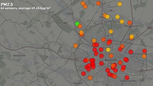 Poluare crescută în București: senzorii detectează niveluri crescute ale particulelor nocive