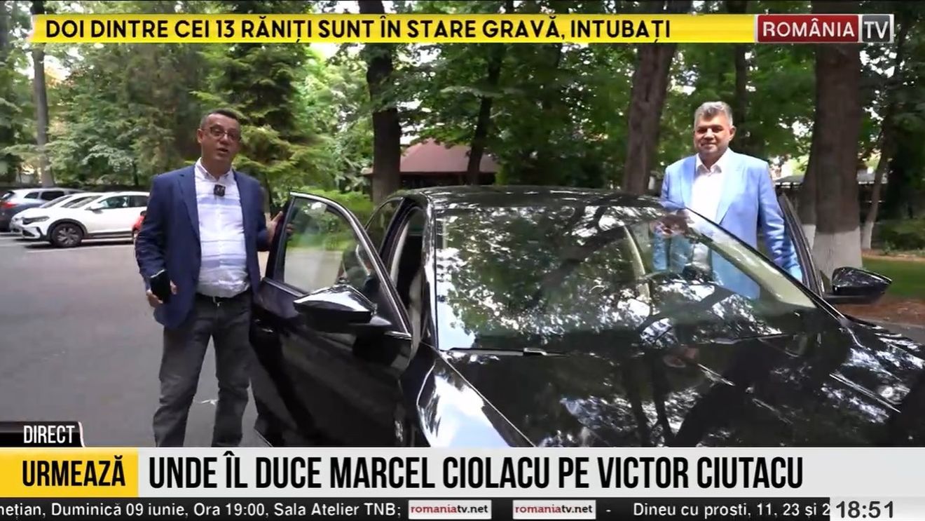 Marcel Ciolacu, șofer pentru Victor Ciutacu la RTV. Ultima găselniță de campanie a PSD