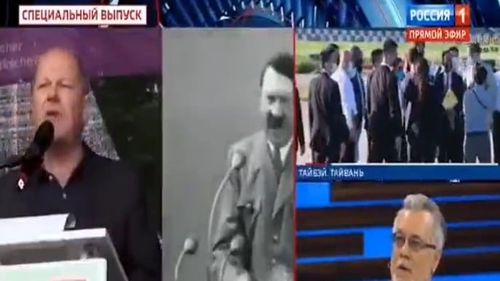 VIDEO Televiziunea de stat rusă îl acuză pe cancelarul german că îl "imită pe Hitler"