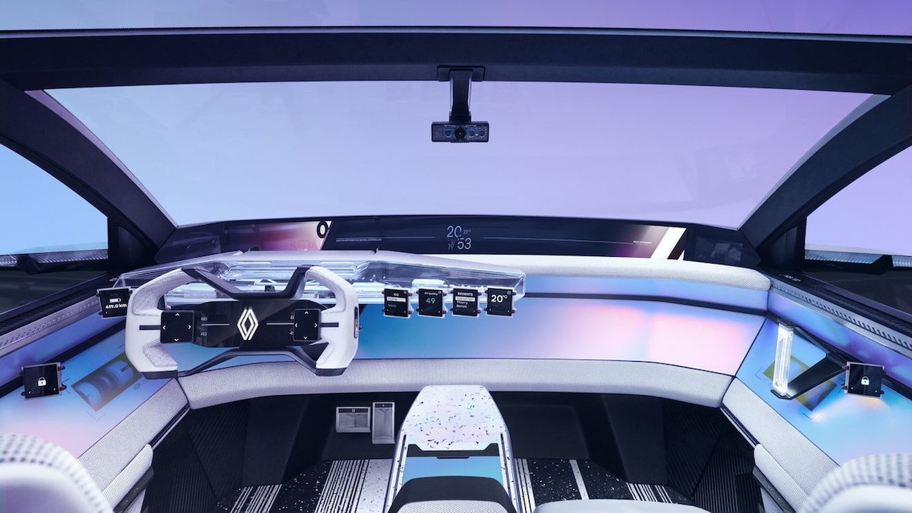 FOTO Renault a prezentat un automobil hibrid concept, care funcţionează electric şi cu hidrogen / Renault Scenic Vision va avea o autonomie de 800 de kilometri