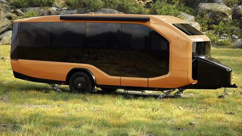 Pebble Flow, un vehicul recreațional electric, va fi livrat începând cu această primăvară, la prețuri care pornesc de la 110.000 de dolari / Dispune de motoare pentru asistență la propulsie și de geamuri inteligente