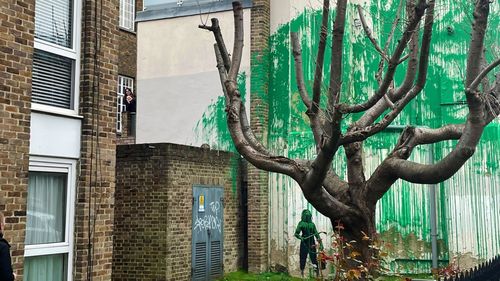 O nouă pictură murală apărută peste noapte în Londra stârnește speculații despre artistul misterios Banksy